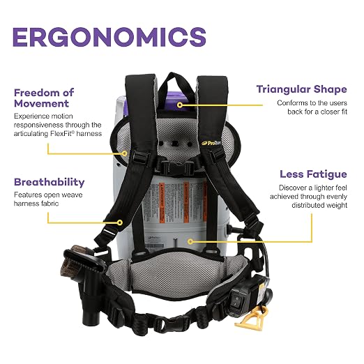 Super Coach Pro 6 Backpack Vacuum Commercial with 2 Piece Wand Tool Kit, 6 Quart, Corded, 107308, alternate view 3