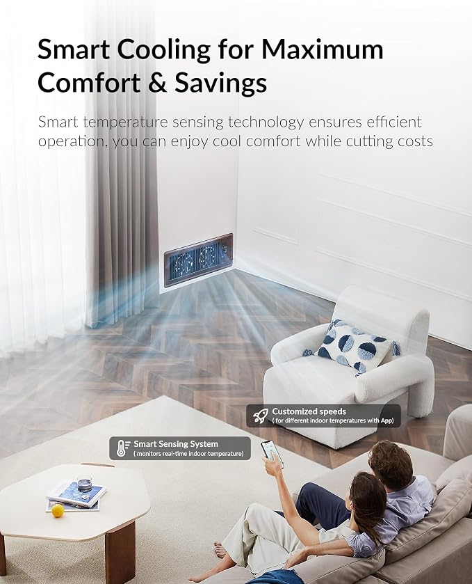 Super Quiet Register Booster Fan for 4" x 12" Register Holes, Smart Register Vent with Dual Intelligent, alternate view 7