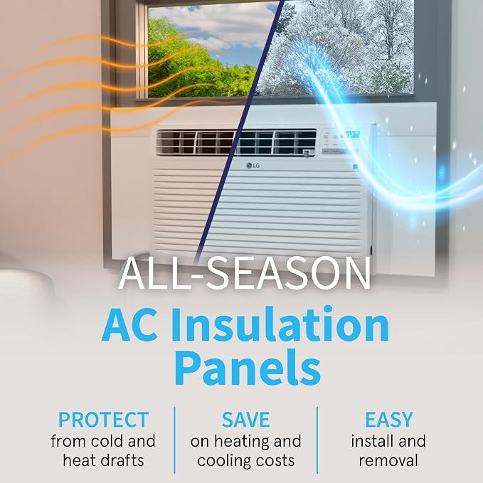 Surround Insulation Side Panels White for Window AC Unit Indoor Air Conditioner Cover for Winter and Summer, alternate
