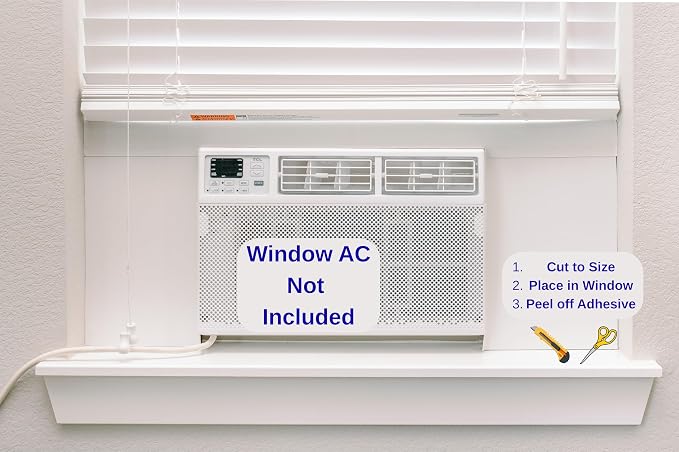 Surround Insulation Side Panels White for Window AC Unit Indoor Air Conditioner Cover for Winter and Summer ( Fits 36" - 40"