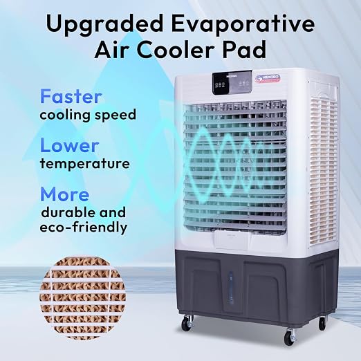 Swamp Cooler, 10000 CFM Evaporative Air Cooler with 3-Speed, Remote Control, 24H Timer, 29 Gallon, Water Shortage Warning, 9