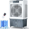 Swamp Cooler, 2100CFM Evaporative Air Cooler with 3 Modes & Wind Speeds, 120°Oscillation, 24H Timer, Portable Outdoor Air