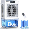 Swamp Cooler, 2100CFM Evaporative Air Cooler with Auto fill, 120° Oscillation, Remote Control & 24H Timer, 3 Wind Speeds for