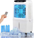 Swamp Cooler, 3000 CFM Evaporative Air Cooler with 10 Gallon Water Tank, 120° Oscillation, 12H Timer, Foldable Design and