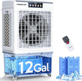 Swamp Cooler, 3100CFM Evaporative Air Cooler with Auto fill, 120° Oscillation, Remote Control & 24H Timer, 3 Wind Speeds for