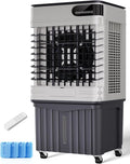 Swamp Cooler, 36 Inch Evaporative Air Cooler with 8 Gal Water Tank, 2500 CFM, 120° Oscillation, 3 Modes & 3 Speeds, Remote