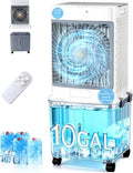 Swamp Cooler,Evaporative Air Cooler 2026 Upgraded Windowless Portable Air Conditioners with 10GAL Detachable Tank,120°