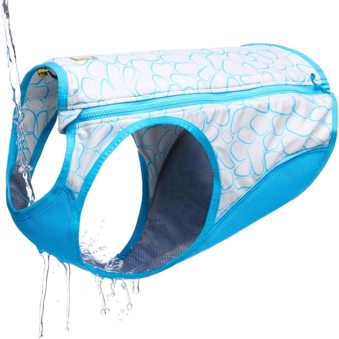 Swamp Cooler Zip Dog Vest, Evaporative Cooling for Hot Weather, Biolumin Blue, Medium, alternate product view 5