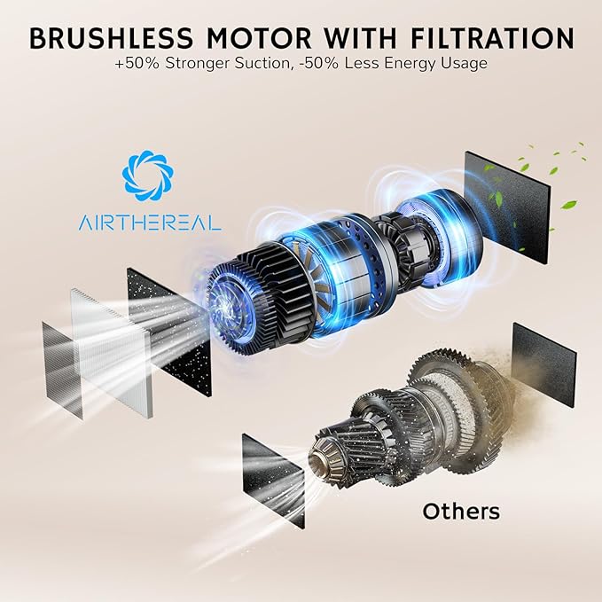 T1 Touchless Vacuum Automatic Dustpan with 2 Operation Modes - Ultra Fast & Powerful Corded Canister Vacuum for Sweeping