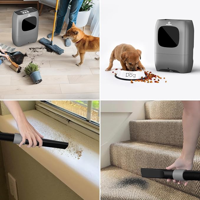 T1 Touchless Vacuum Automatic Dustpan with 2 Operation Modes - Ultra Fast & Powerful Corded Canister Vacuum for Sweeping
