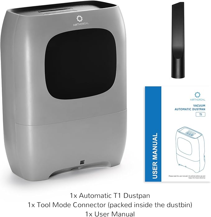 T1 Touchless Vacuum Automatic Dustpan with 2 Operation Modes - Ultra Fast & Powerful Corded Canister Vacuum for Sweeping