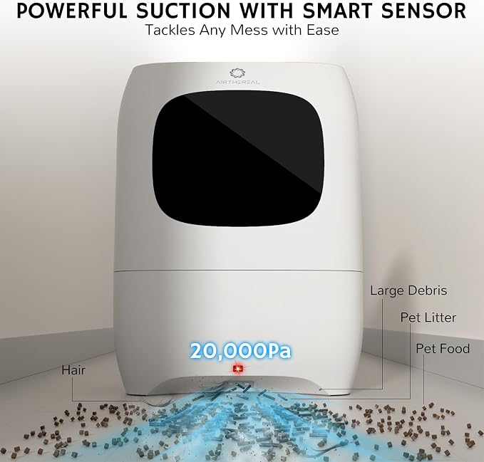 T1 Touchless Vacuum Automatic Dustpan with 2 Operation Modes - Ultra Fast & Powerful Corded Canister Vacuum for Sweeping