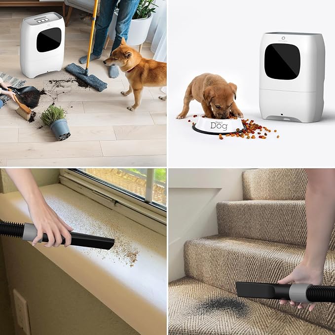 T1 Touchless Vacuum Automatic Dustpan with 2 Operation Modes - Ultra Fast & Powerful Corded Canister Vacuum for Sweeping