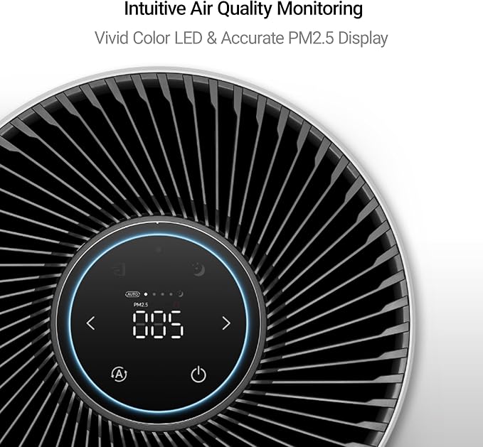 T810 Air Purifier for Home Extra Large Room Up to 1968 Ft2 in 1 Hr With Smart Wi-Fi, Air Quality Monitor, True HEPA, Carbon