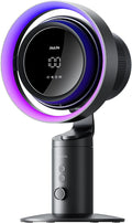 Table Purifier Fan, 3-in-1 Air Purifier Cool with 7-Color RGB Light, LED Display, 100-Speed, 10000mAh Battery, 120°