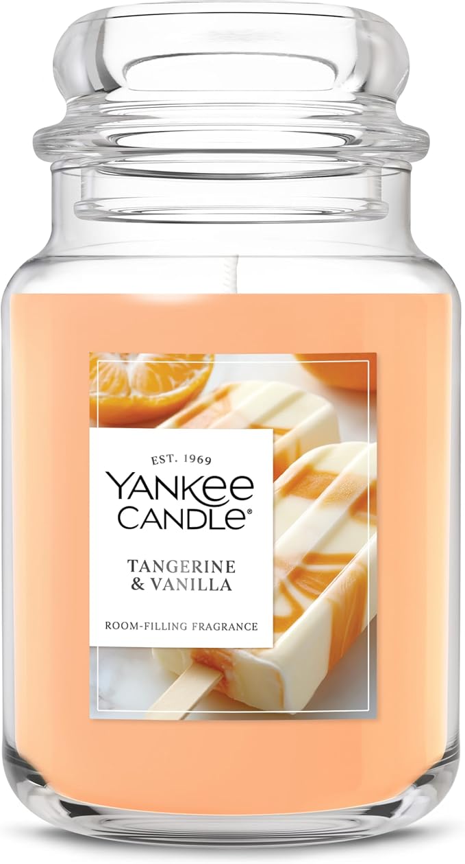 Tangerine & Vanilla, Scented Candle, 22oz Large Jar with up to 150 Hour Burn Time, Giftable 22oz, product image
