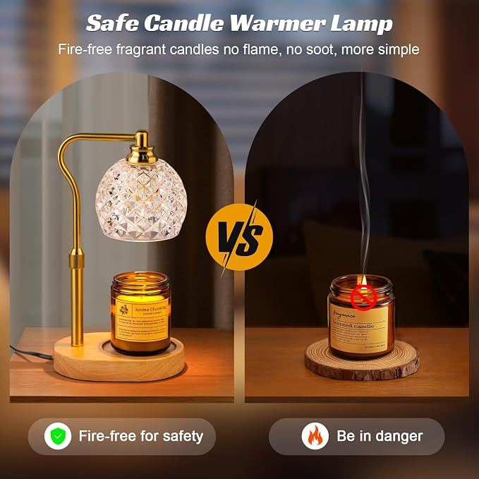 TantaScent Electric Candle Warmer Lamp in Vintage Birdcage Design with Timer – Scented Jar Candle Melter for Home, alternate