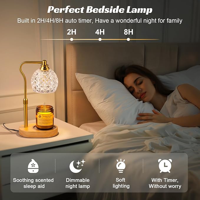 TantaScent Electric Candle Warmer Lamp in Vintage Birdcage Design with Timer – Scented Jar Candle Melter for Home, alternate