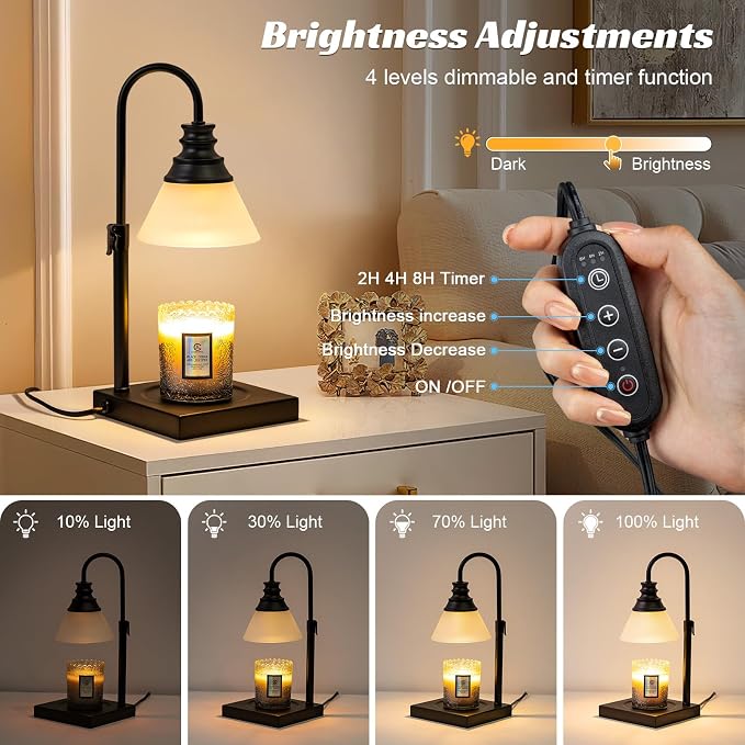 TantaScent Electric Candle Warmer Lamp in Vintage Birdcage Design with Timer – Scented Jar Candle Melter for Home, alternate