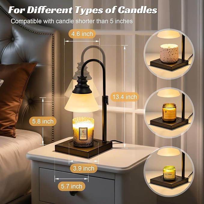 TantaScent Electric Candle Warmer Lamp in Vintage Birdcage Design with Timer – Scented Jar Candle Melter for Home, alternate