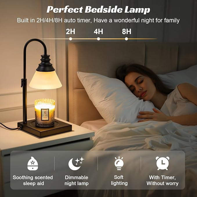 TantaScent Electric Candle Warmer Lamp in Vintage Birdcage Design with Timer – Scented Jar Candle Melter for Home, alternate