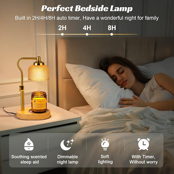 TantaScent Electric Candle Warmer Lamp in Vintage Birdcage Design with Timer – Scented Jar Candle Melter for Home, alternate