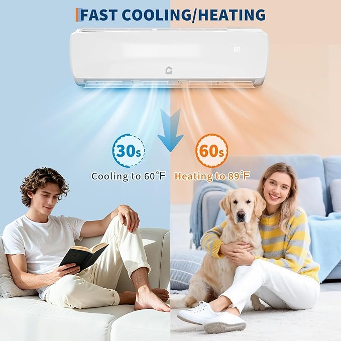 TCL Split Air Conditioner, 12000 BTU, 21 SEER2, 208/230V, R32, WiFi Enabled, Turbo & Auto Mode, Independent Dehumidification