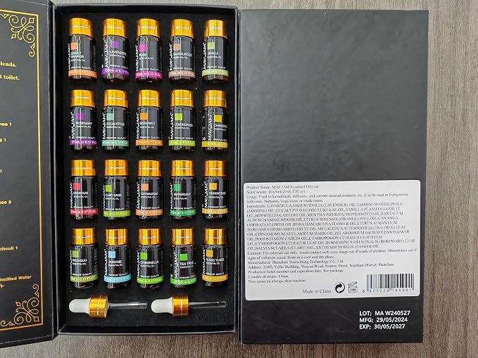 Tea Tree 20 Pcs Pure Essential Oil Gift Set, for Diffuser, Humidifiers, fabric comfort, Massage, alternate product view 8