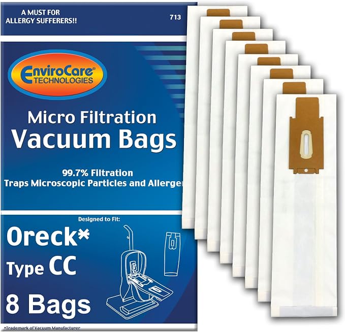 Technologies Replacement Micro Filtration Vacuum Cleaner Bags made to fit Oreck Type CC, XL., product image