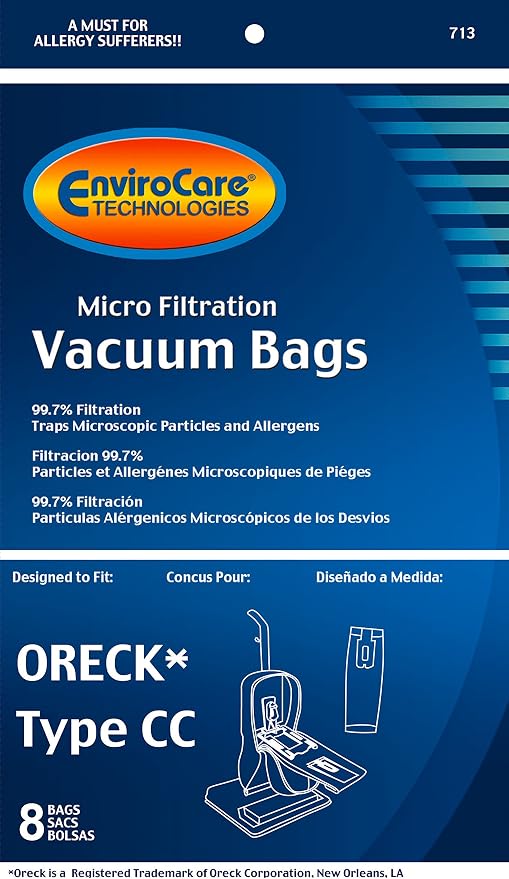 Technologies Replacement Micro Filtration Vacuum Cleaner Bags made to fit Oreck Type CC, XL., alternate product view 4