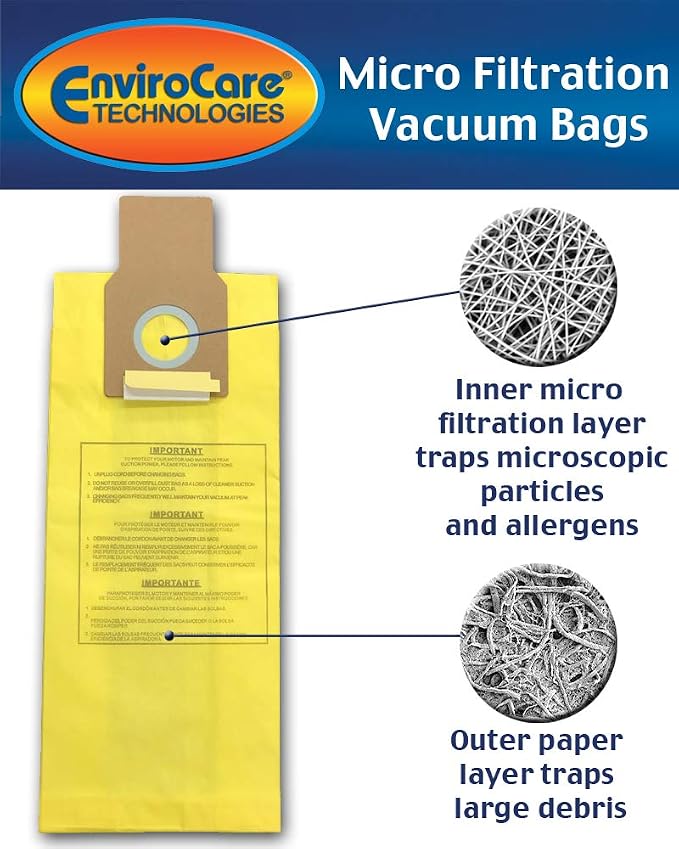 Technologies Replacement Vacuum Bags for Upright Type U/L/O 50688 and 50690, Type U-2, alternate product