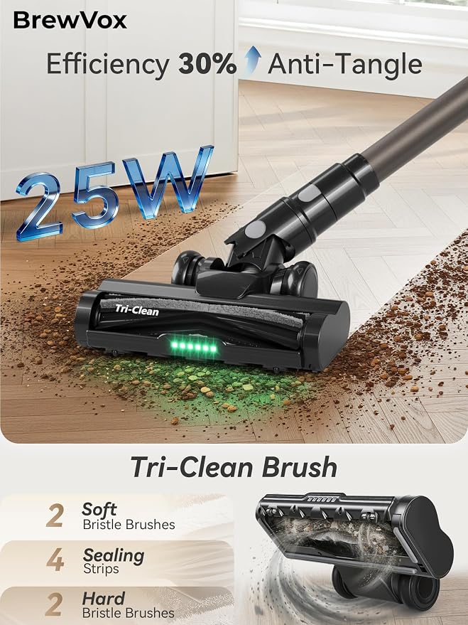Telescopic Cordless Stick Vacuum Cleaner for Home & Pet Hair, 40kPa Powerful Suction, 450W Motor, 65Min Runtime, 2.5H Quick