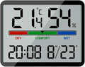 Temperature Humidity Meter With Time Date Display Hygrometer Monitors For Home Indoor LCD Testing Meter Thermometers, product