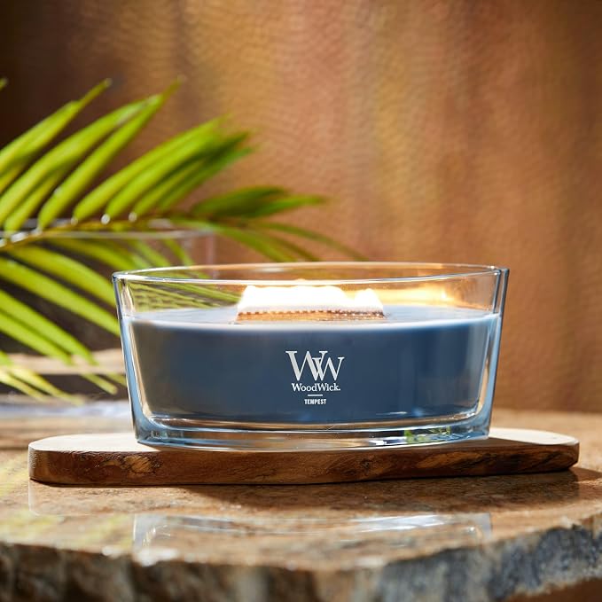 Tempest Gifts for Women and Men, 16 oz Ellipse Candle with Crackling Wick, alternate product view 4