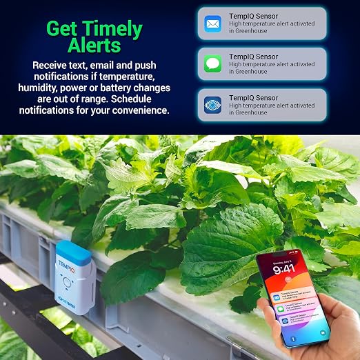 TEMPIQ Remote WiFi Temperature & Humidity Sensor - App Integration, Alerts, Helps Monitor 2nd Home, AirBnb, RV, alternate