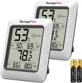 TP50 2 Pieces Digital Hygrometer Indoor Thermometer Room Thermometer and Humidity Gauge with Temperature Humidity
