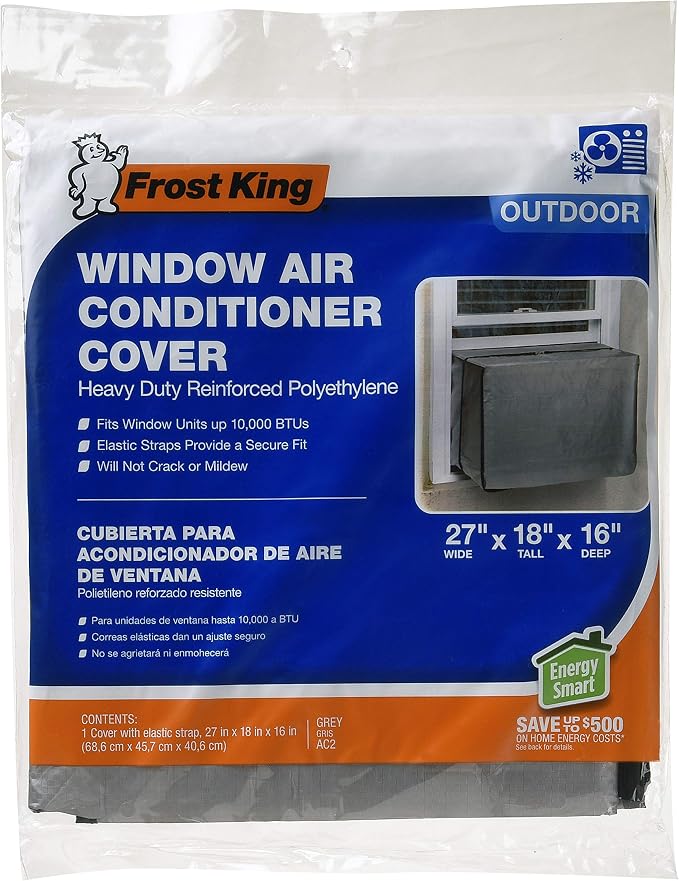 AC2H Air Conditioner Cover, 18 by 27 by 16-Inch, Silver, product image