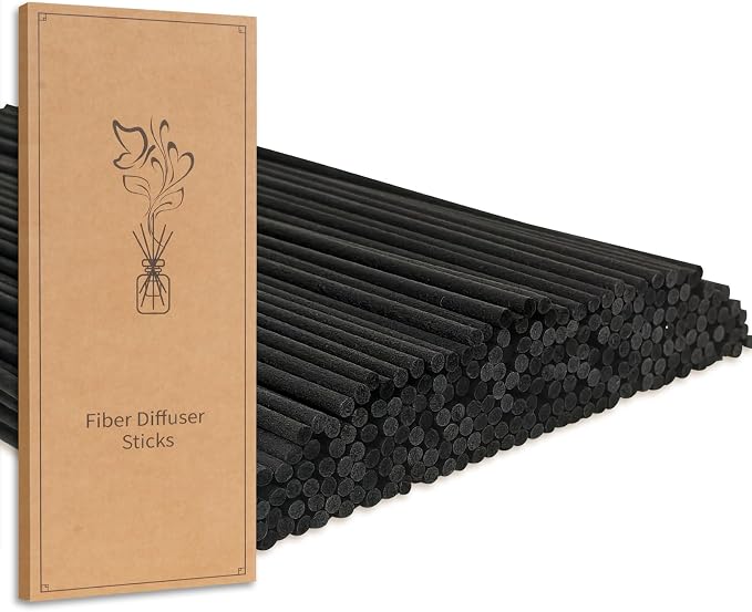 Thick Reed Diffuser Sticks 90Pcs -10 Inch/4mm Black Reed Sticks,Diffuser Refills,Suitable for Diffusing Essential Oil Aromas
