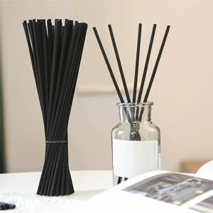 Thick Reed Diffuser Sticks 90Pcs -10 Inch/4mm Black Reed Sticks,Diffuser Refills,Suitable for Diffusing Essential Oil Aromas
