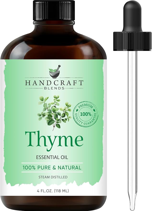 Thyme Essential Oil – Huge 4 Fl Oz – 100% Pure and Natural – Premium Grade Essential Oil for Diffuser and Aromatherapy