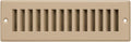 Toe Kick Vent Cover 2" x 12" Duct Opening, Brown Cabinet Toe Kick Register Grille, Steel Air Vent Grate for