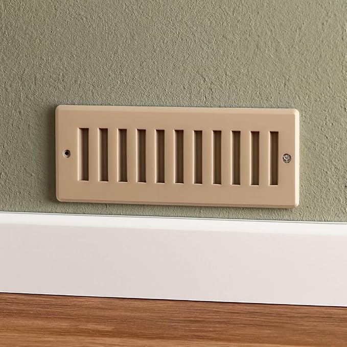 Toe Kick Vent Cover 2" x 12" Duct Opening, Brown Cabinet Toe Kick Register Grille, Steel Air Vent Grate for, alternate view 2