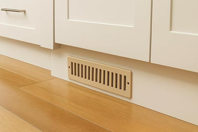 Toe Kick Vent Cover 2" x 12" Duct Opening, Brown Cabinet Toe Kick Register Grille, Steel Air Vent Grate for, alternate view 4