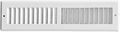Toe Kick Vent Cover 4" x 14" Duct Opening, White Cabinet Toe Kick Register Grille, Steel Air Vent Grate for