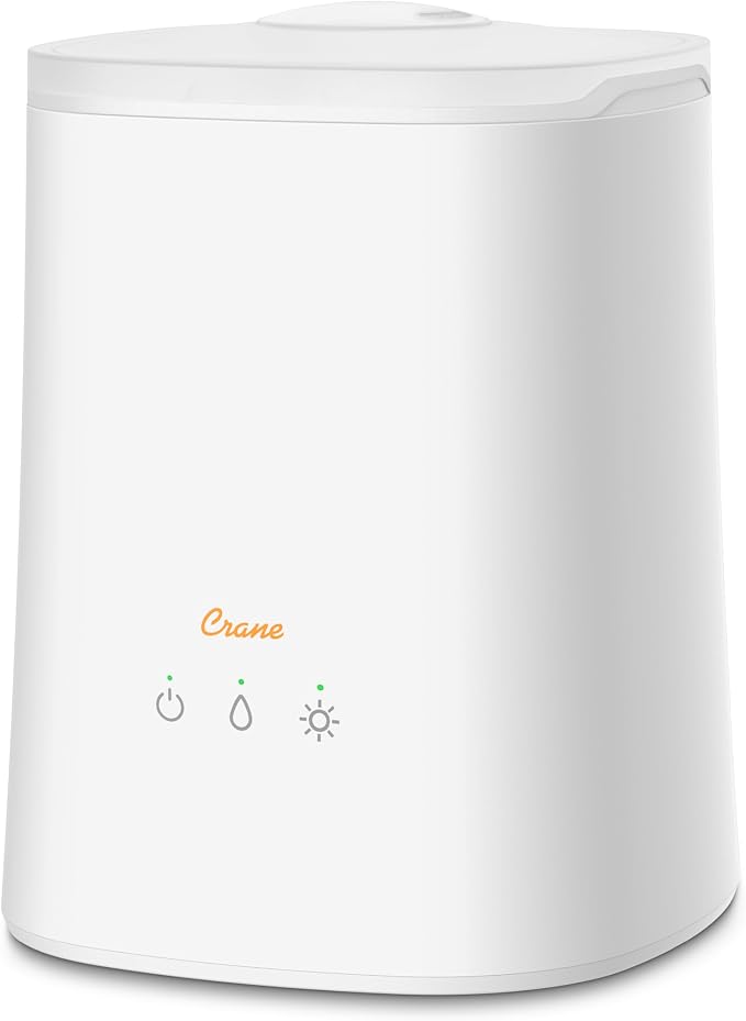 Top Fill Ultrasonic Cool Mist Humidifier for Bedroom and Large Rooms, 1.2 Gallon Essential Oil Diffuser with Nightlight and