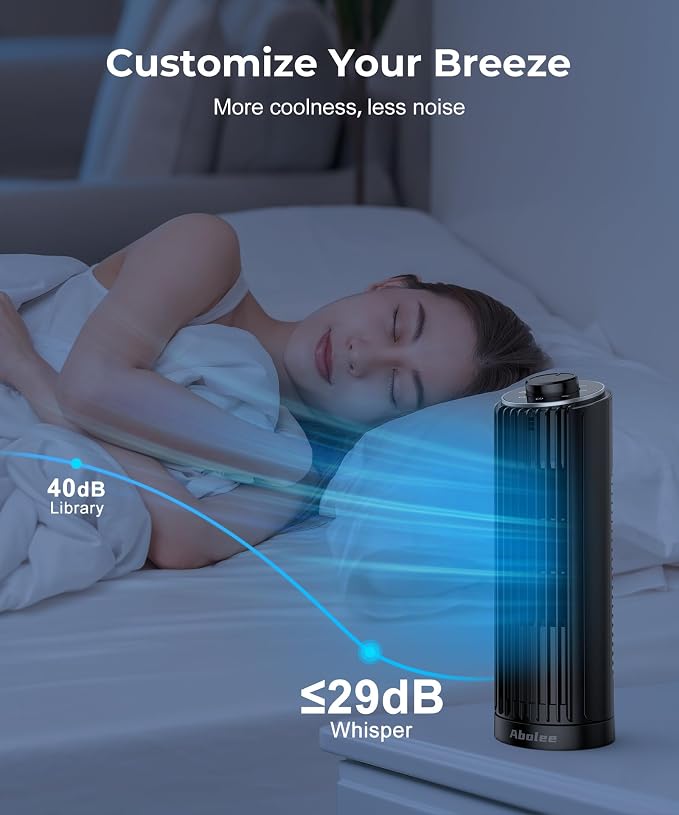 Tower Fan, 23ft/s Desk Fan, 70° Oscillating Desk Fan, Standing Table Fan with 3 Modes, 2026 New 13" Bladeless fan for