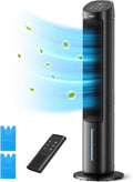 Tower Fan, 40” Fans that Blow Cold Air, 80° Oscillating, Removable Water Tank, Remote Control, 4 Speeds, 7H Timer, Bedroom