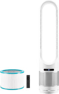 Tower Fan Bladeless, 15.4ft/s Velocity Floor Fan that Blows Cold Air, 80° Oscillating 8-Speed Fans, 8H Timer, Standing Fans