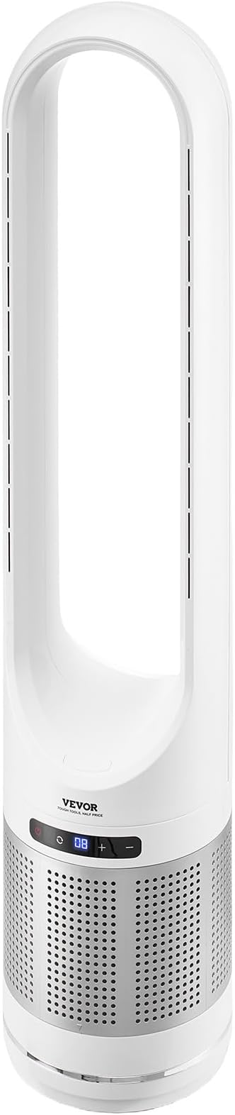 Tower Fan Bladeless, 15.4ft/s Velocity Floor Fan that Blows Cold Air, 80° Oscillating 8-Speed Fans, 8H Timer, Standing Fans