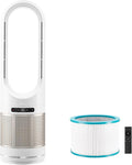 Tower Fan Bladeless, 16.4ft/s Velocity Floor Fan that Blows Cold Air, 80° Oscillating 8-Speed Fans, 8H Timer, Standing Fans